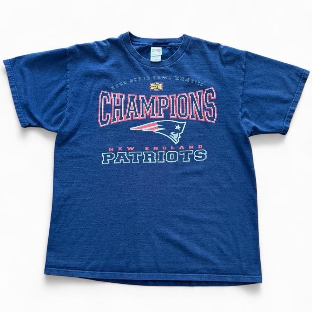 Vintage 2003 New England Patriots Super Bowl Football NFL T-shirt XL